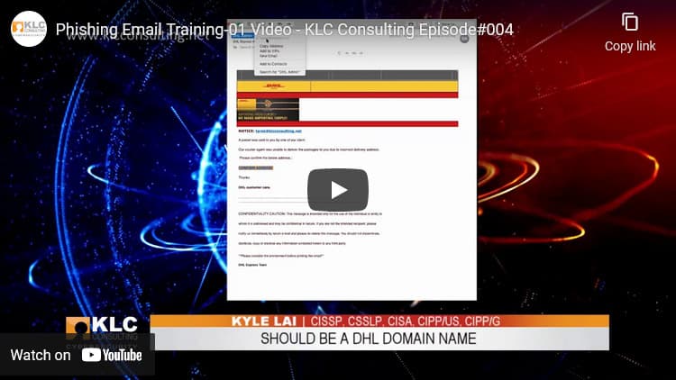 Phishing Training Video 1: The Fake DHL (Video)