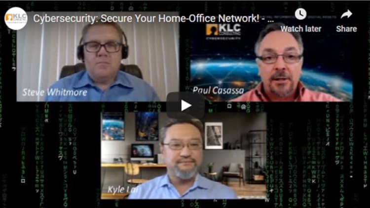 Thumbnail of KLC Consulting's video discussion with Steve Whitmore, Secure "Working From Home" IT expert