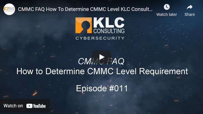 How To Determine CMMC Level Requirement Video