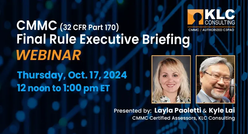 CMMC (32 CFR Part 170) Final Rule – Executive Briefing